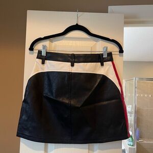 12th Tribe Black and White Mini Skirt